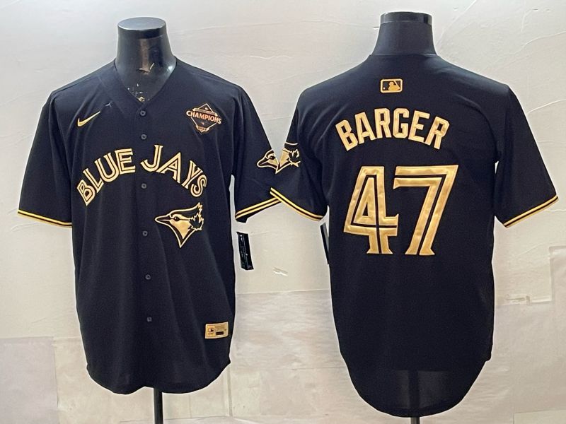 Men Toronto Blue Jays #47 Barger Black Gold 5th Throwback 2026 Nike MLB Jersey style 01->toronto blue jays->MLB Jersey